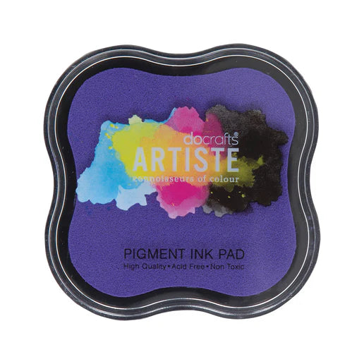 DoCrafts Artiste Pearlescent Matt Ink Pads 18 Shades - Stamping Embossing Powders Crafting Non-Toxic Acid-Free