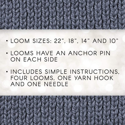 Darice Long Loom Set 6 Piece Knit Hats Scarves Shawls Full Instructions