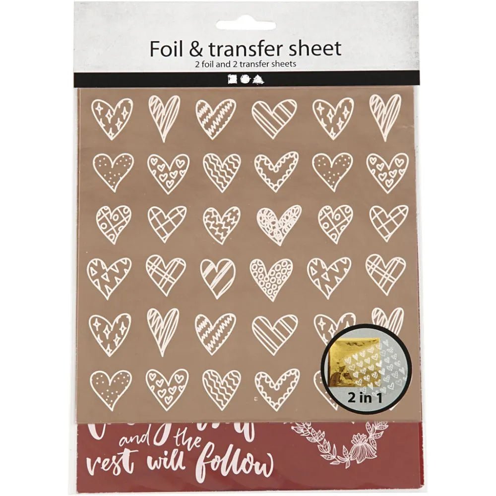 Decorative Different Design Metallic Foil Transfer Sheet 15cm Card Making Crafts