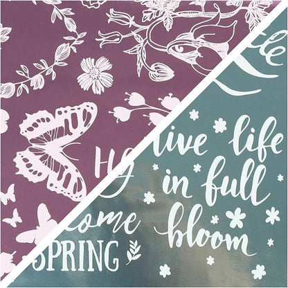 Decorative Different Design Metallic Foil Transfer Sheet 15cm Card Making Crafts