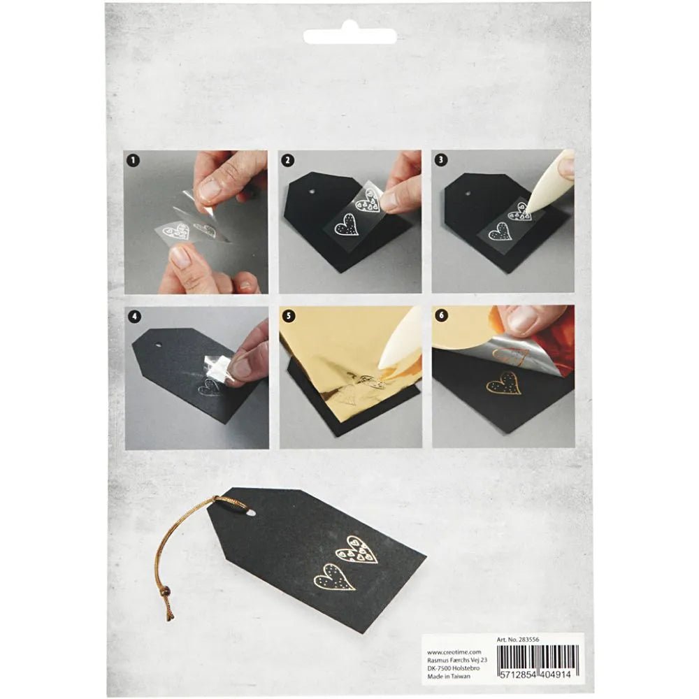 Decorative Different Design Metallic Foil Transfer Sheet 15cm Card Making Crafts