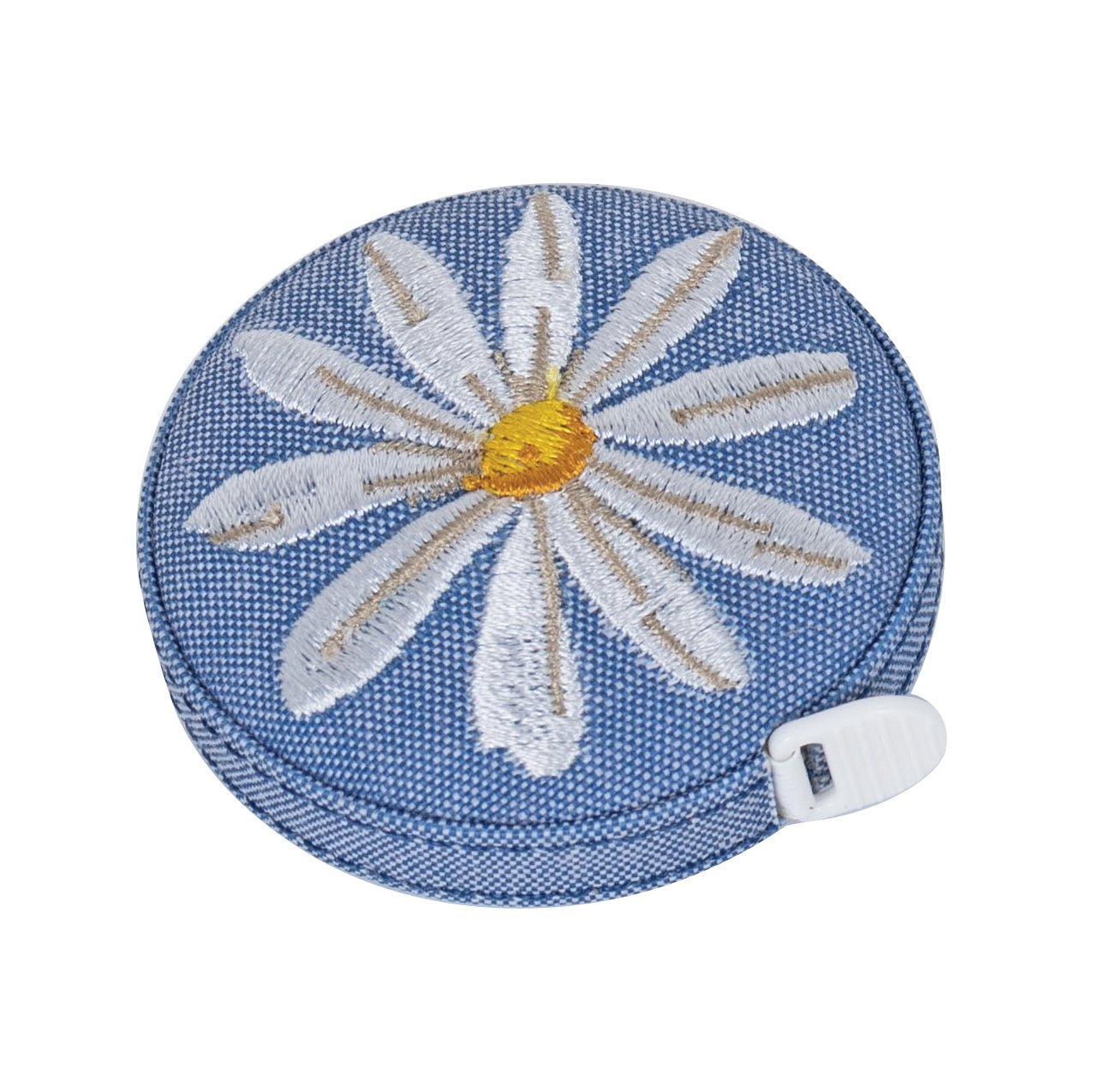Denim Daisies Tape Measure - Embroidered 150cm/60" Retractable Measure - Home - Crafts