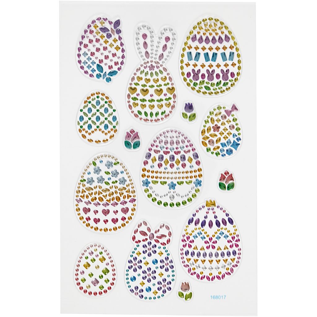 Diamond Stickers - Easter Eggs Rhinestone Sheet - 10x16cm - Home-Crafts