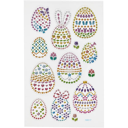 Diamond Stickers - Easter Eggs Rhinestone Sheet - 10x16cm - Home-Crafts