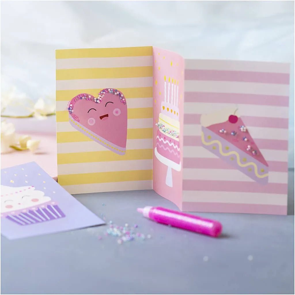 DIY Cake Decorating Craft Kit – Fun Glitter & Bead Art for Kids