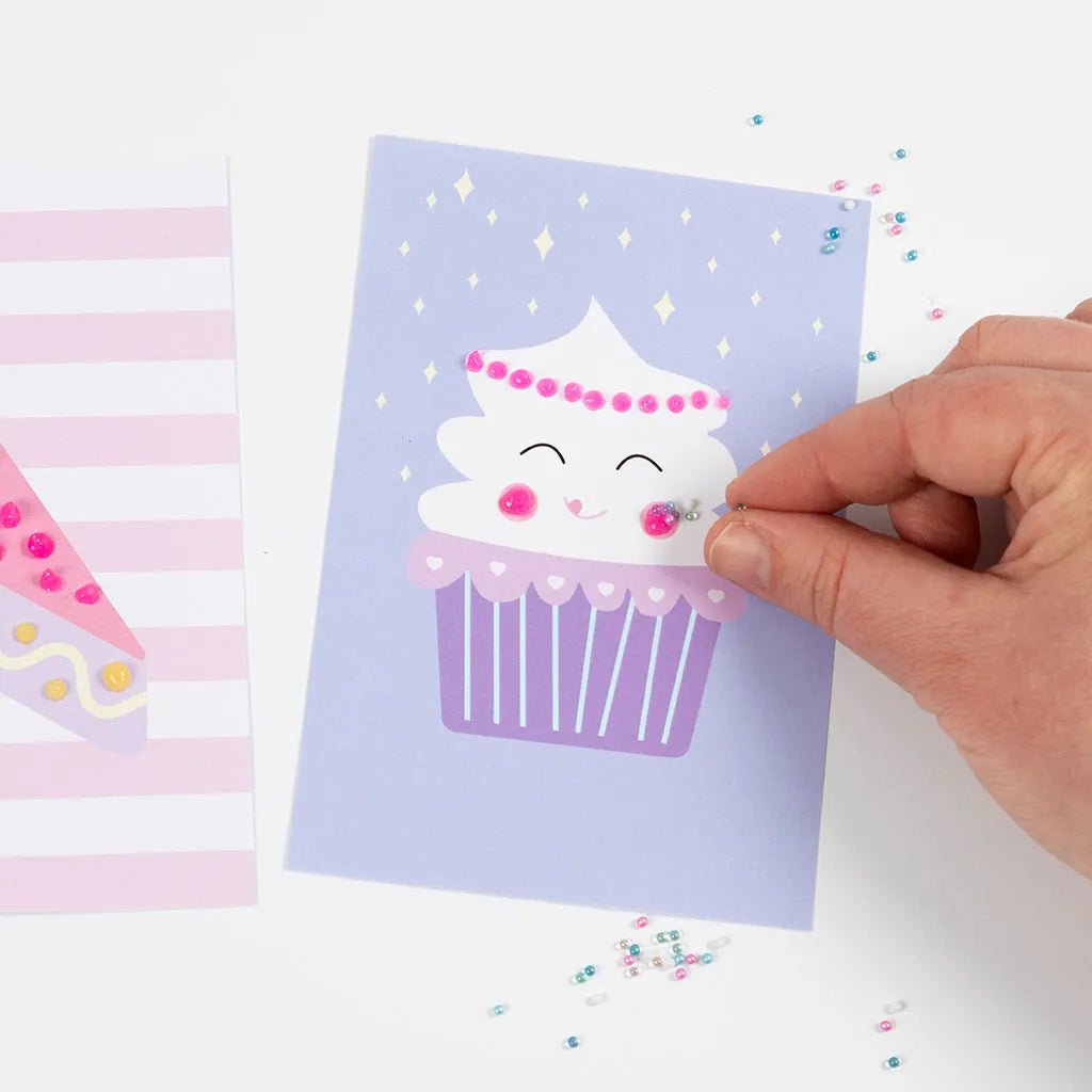 DIY Cake Decorating Craft Kit – Fun Glitter & Bead Art for Kids