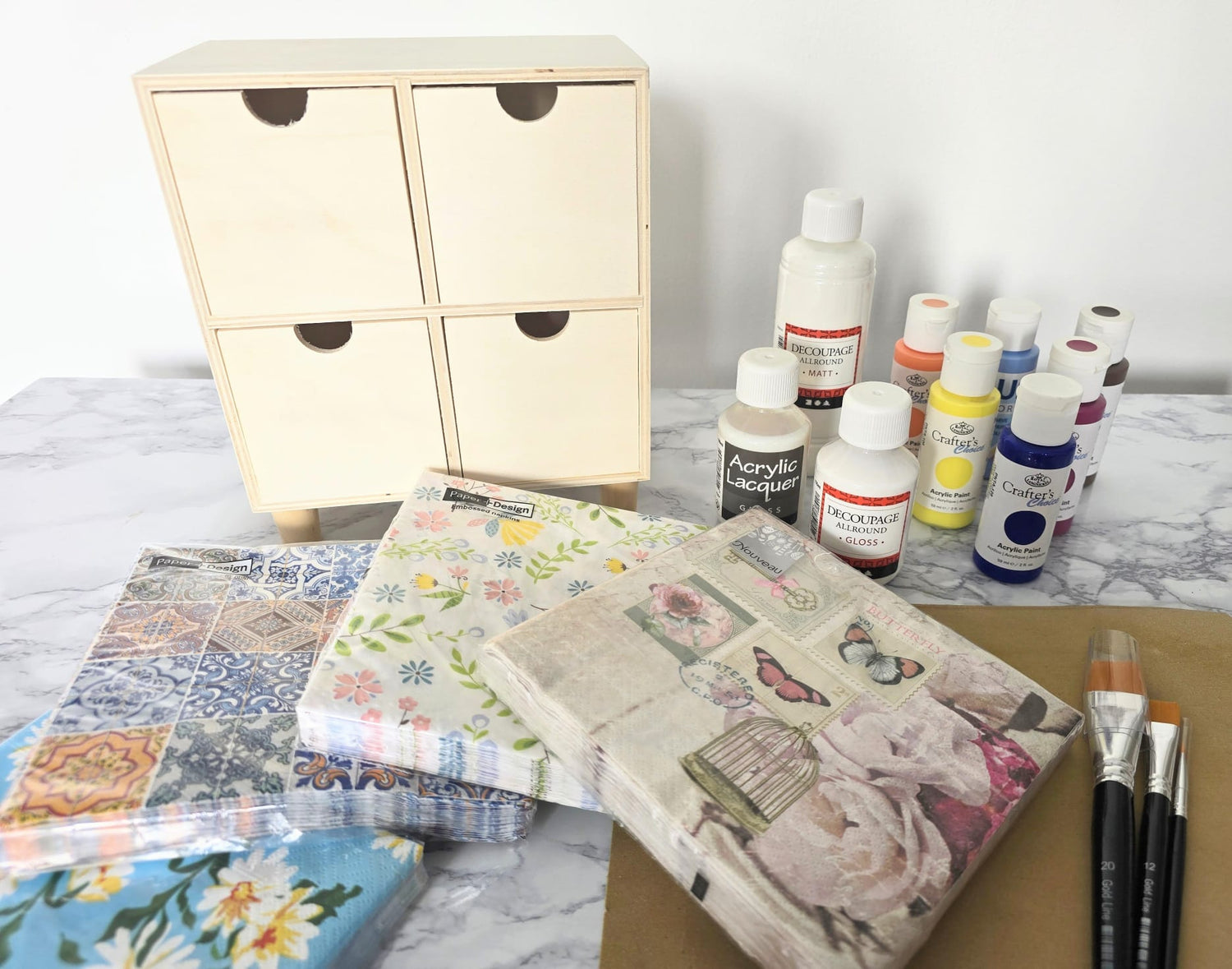 DIY Decoupage Chest of Drawers Craft Bundle – Complete Kit - Home - Crafts