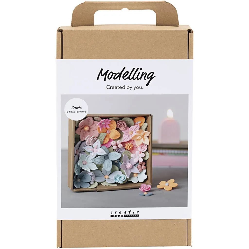DIY Silk Clay Flower Modelling Art Kit -  Craft Stunning 3D Floral Decorations with Glitter Clay & Tools
