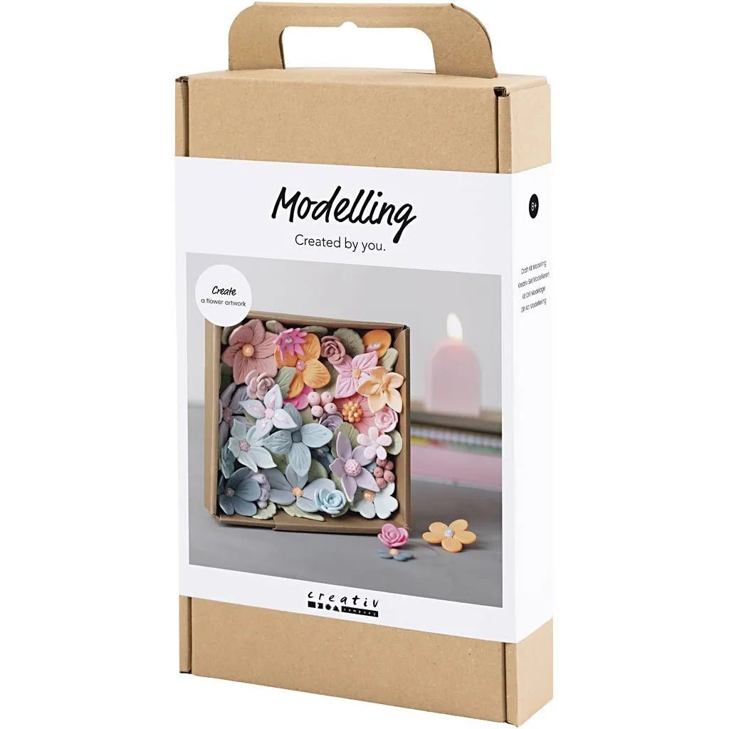DIY Silk Clay Flower Modelling Art Kit -  Craft Stunning 3D Floral Decorations with Glitter Clay & Tools