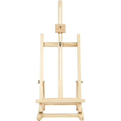Easel Foldable Table Top With Support For Canvas Painting Crafts 79 cm Elm Wood