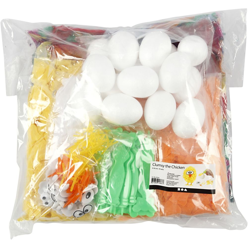 Easter Chick Making Kit - Fabric Covered Chicks with Pricking Tool - 16pc - Home-Crafts