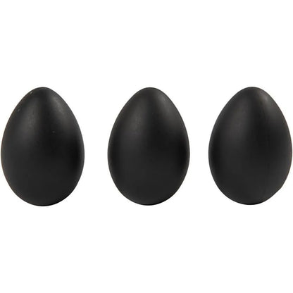 Easter Eggs Black Plastic Perforated Holes Craft H:6 cm Paint Decorate Hang