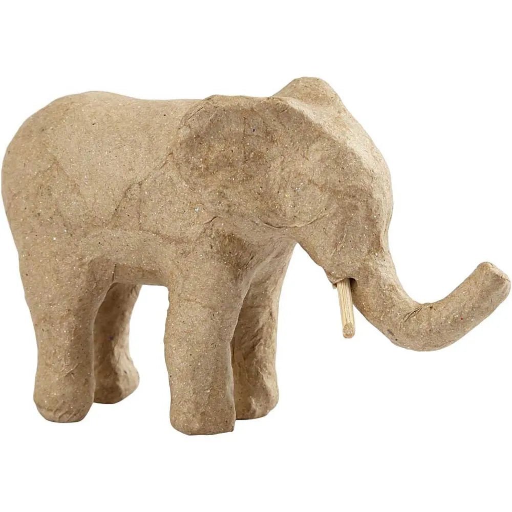 Elephant Animal Shaped Handmade Paper Mache Make H: 9cm L: 13cm Decorative Craft