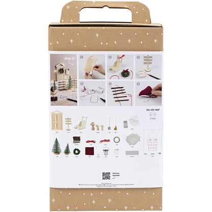 Enchanted Elf Door Craft Kit - Create a Magical Christmas Scene with LED Lights & Accessories - Home - Crafts