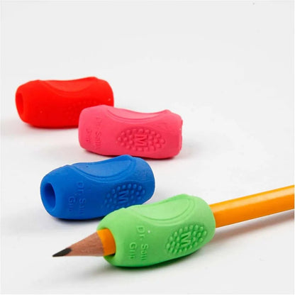 Ergonomic Pencil Rubber Grip Efficient Effective Finger L:35 mm D: 15mm 2 pieces - BLUE