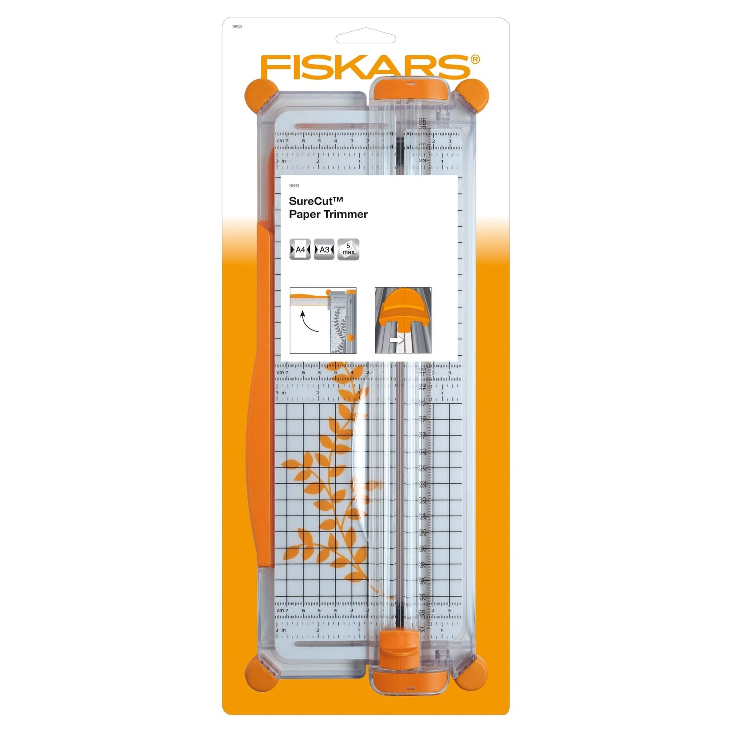 F1003916 - A4 Fiskars Portable SureCut Paper Trimmer 30 cm Cuts Upto 5 Sheets - Home - Crafts