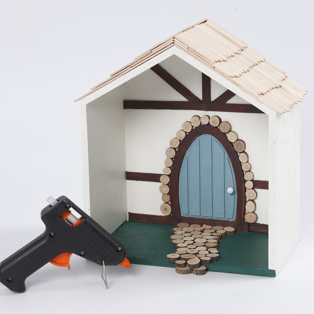 A Small Fairy House in a Storage Box