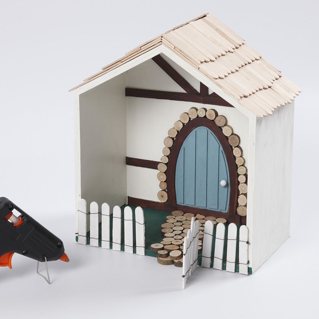 A Small Fairy House in a Storage Box