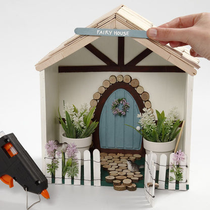 A Small Fairy House in a Storage Box