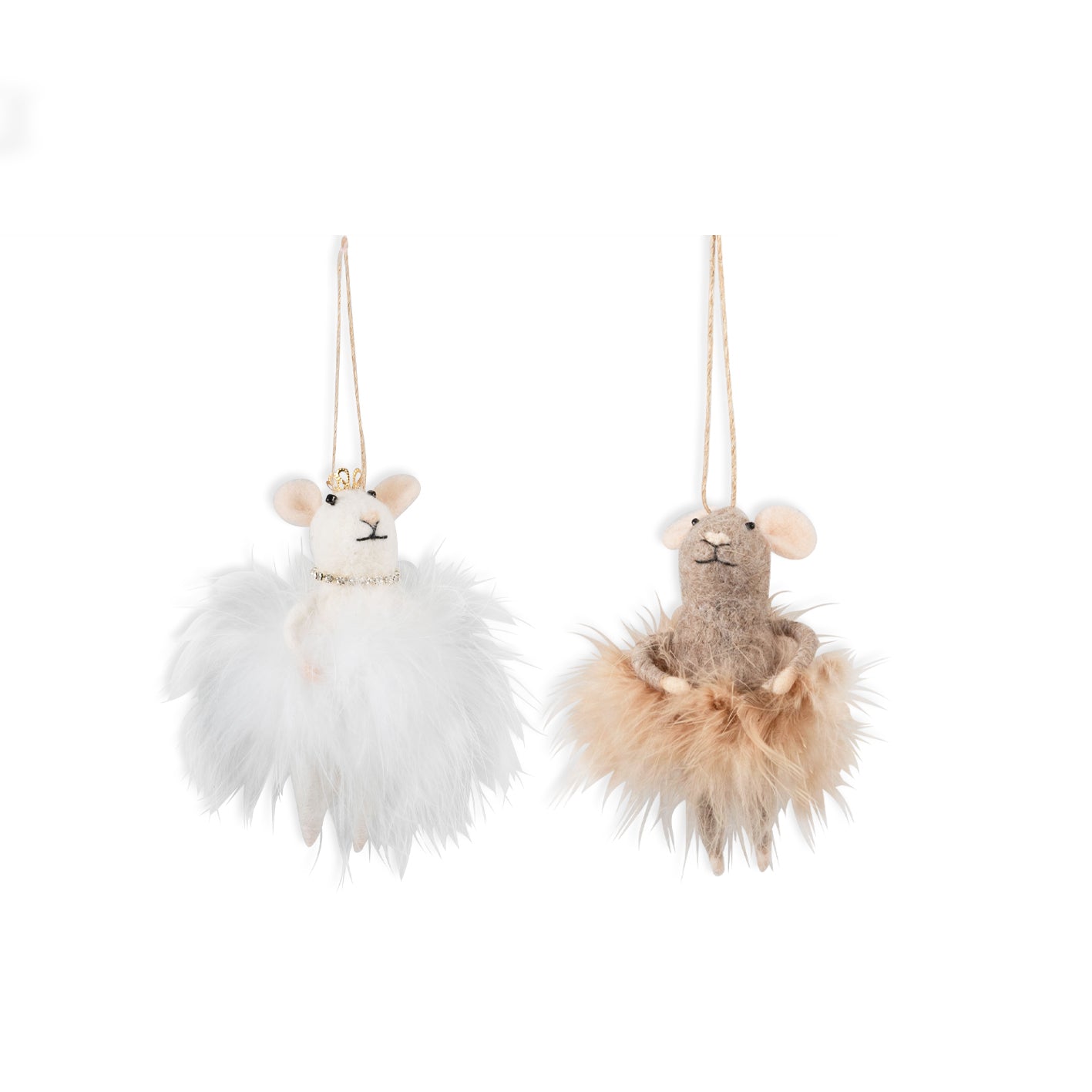 Fairy Mice Duo Needle Felting Crafting Kit Cute Decorations Toys Beginner Friendly