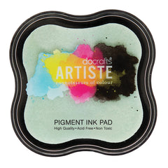 docrafts Artiste Pigment Clear Emboss Ink Pad Stamping Embossing Powders Crafting Non-Toxic Acid-Free