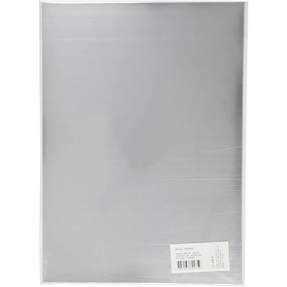 Flexible Plastic Mirror Sheet Can Pre-Cut with A Knife 29.5x21 Cm