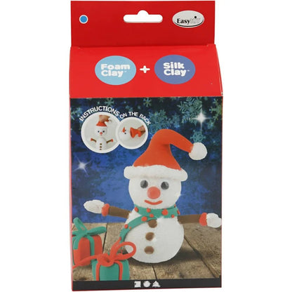 Foam Silk Clay Funny Friends DIY Set For Snowman Making Moulding Modelling Craft