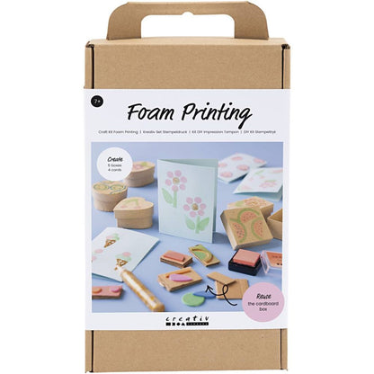 Foam Stamp Printing Kit for Kids - Decorate Boxes & Cards with Custom Stamps - Home - Crafts