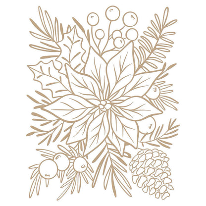 Full Bloom Poinsettia Die and Stencil Bundle Glimmer Hot Foil Plates