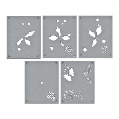 Full Bloom Poinsettia Die and Stencil Bundle Glimmer Hot Foil Plates