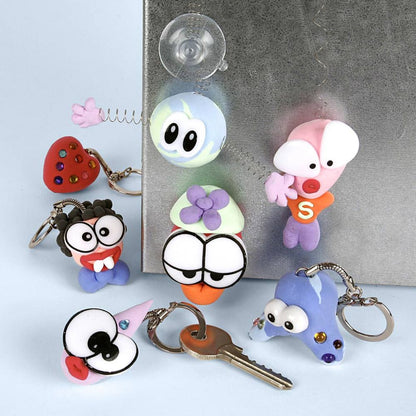 Funny Friends Silk Clay® Kit - Create 10 Wobbly Character Figures with Eyes & Keychains - Home - Crafts