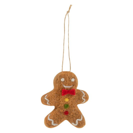 Gingerbread Man Needle Felting Crafting Kit Cute Decorations Toys Beginner Friendly