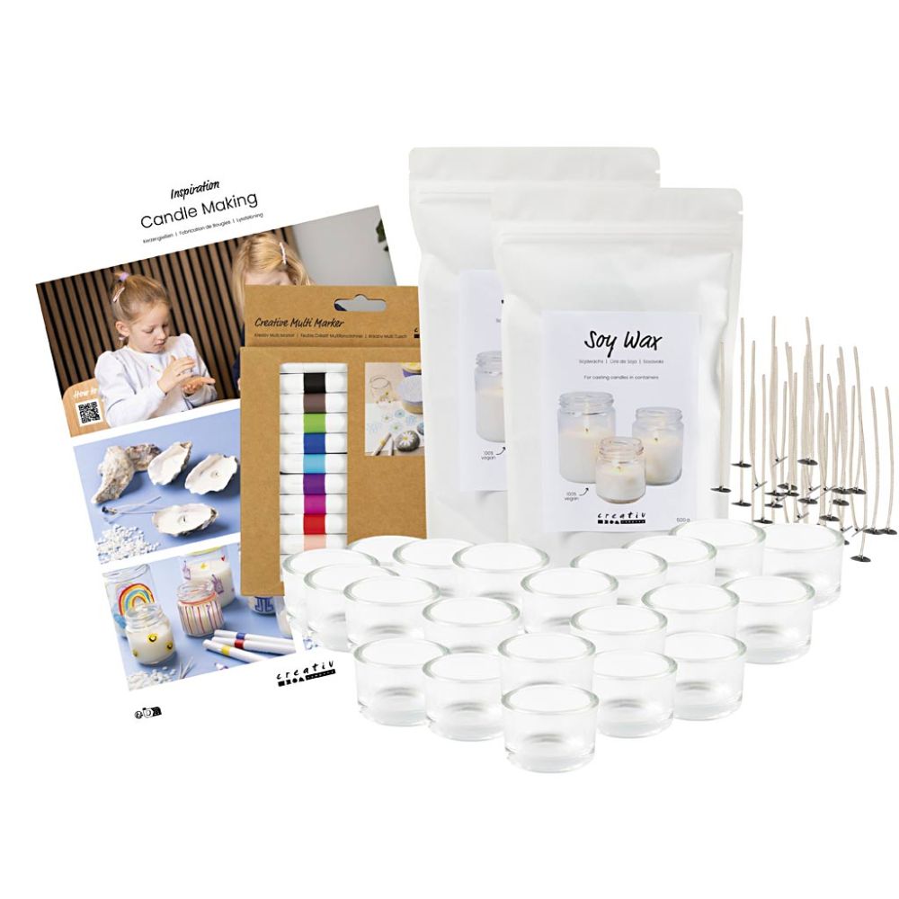Group Candle Making Kit - Bulk Supplies for 10 - 12 People to Make Tealight Holders - Home - Crafts