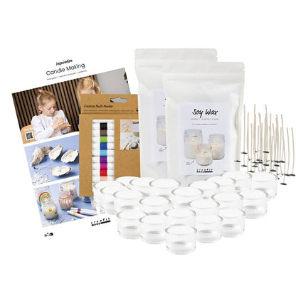 Group Candle Making Kit - Bulk Supplies for 10 - 12 People to Make Tealight Holders - Home - Crafts