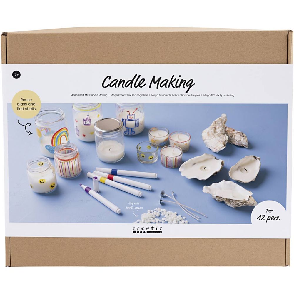 Group Candle Making Kit - Bulk Supplies for 10 - 12 People to Make Tealight Holders - Home - Crafts