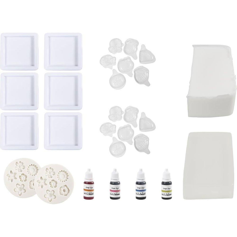Group Craft Kit - Soap Making for 10 - 12 Children - Flowers, Fruits & Sea Creatures - Home - Crafts