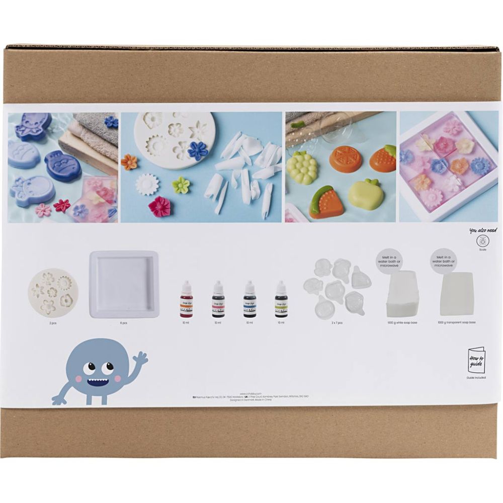 Group Craft Kit - Soap Making for 10 - 12 Children - Flowers, Fruits & Sea Creatures - Home - Crafts