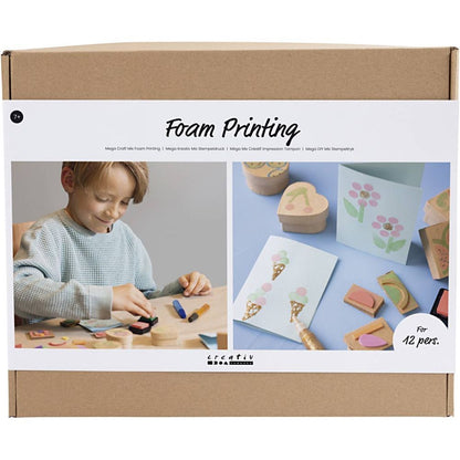 Group Foam Printing Kit - Bulk Craft Supplies for 10 - 12 People to Make Cards & Boxes - Home - Crafts