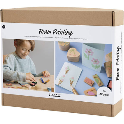 Group Foam Printing Kit - Bulk Craft Supplies for 10 - 12 People to Make Cards & Boxes - Home - Crafts
