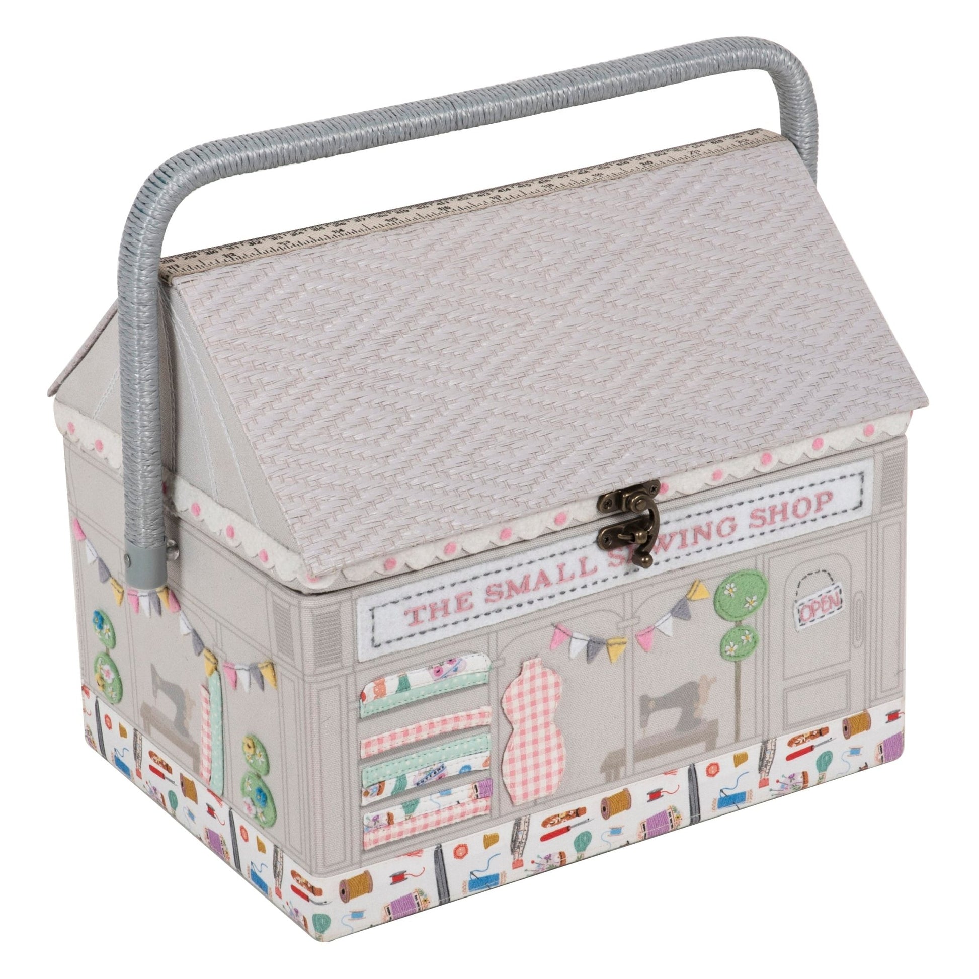 Haby Notions Shop Sewing Box - Embroidered Appliqué Novelty Storage Case - Home - Crafts