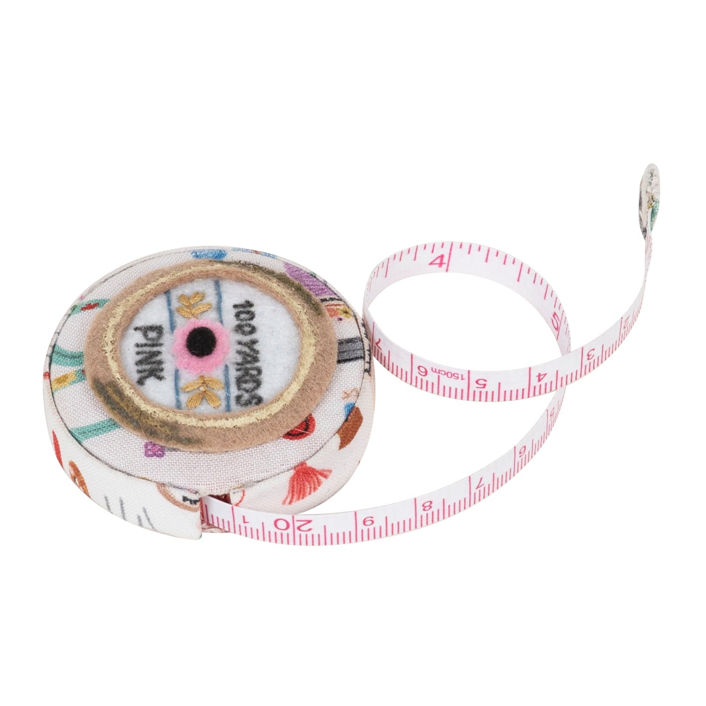Haby Notions Tape Measure - Appliqué Detail 150cm/60" Retractable Measure - Home - Crafts