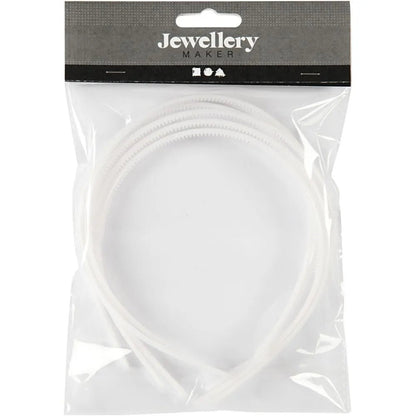 Hair Band Packs for Women - Elastic Plastic Narrow 8mm Wide White or Assorted