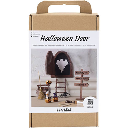 Halloween Miniature Door Kit - Create Spooky Decorative Scene with Ghost & Accessories - Home - Crafts
