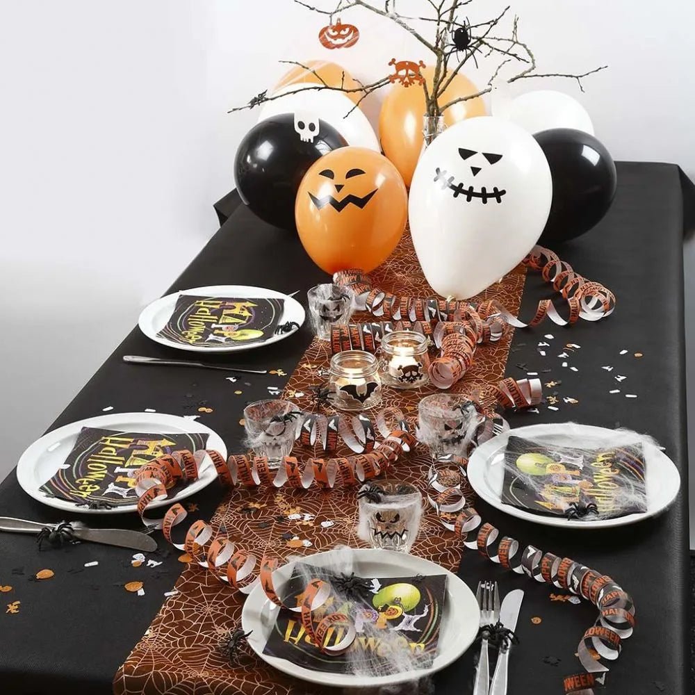 Halloween Table Runner Printed Roll Orange Christmas Decoration Crafts 29cm 3.5m