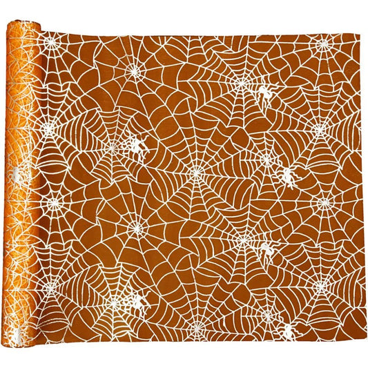 Halloween Table Runner Printed Roll Orange Christmas Decoration Crafts 29cm 3.5m