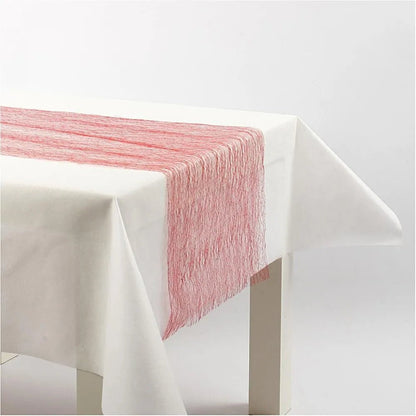 Happy Moments Assorted Colour Netted Table Runner Party Supply Fabric Craft 10 m