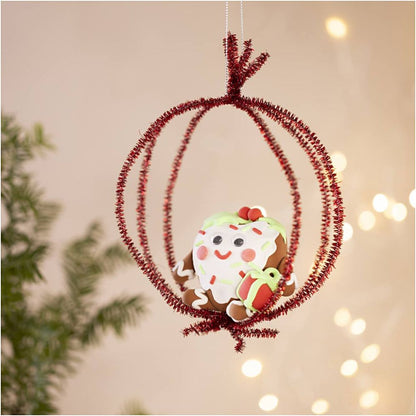Heart - Shaped Bauble Christmas Decorations Kit - Create Festive Figures with Silk Clay® & Googly Eyes - Home - Crafts
