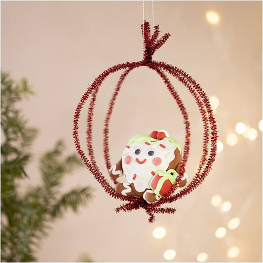 Heart - Shaped Bauble Christmas Decorations Kit - Create Festive Figures with Silk Clay® & Googly Eyes - Home - Crafts