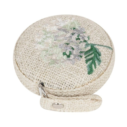 Hydrangea Tape Measure - Embroidered Polyester 150cm/60" Retractable Measure - Home - Crafts