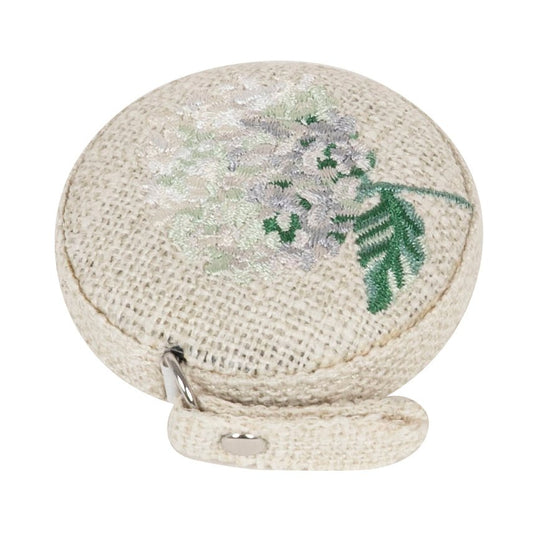 Hydrangea Tape Measure - Embroidered Polyester 150cm/60" Retractable Measure - Home - Crafts